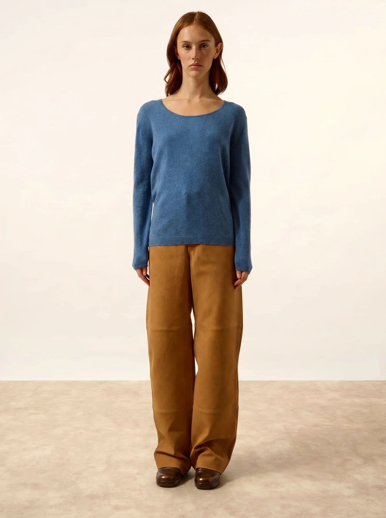 FIONA pullover rundhalsausschnitt blau denim