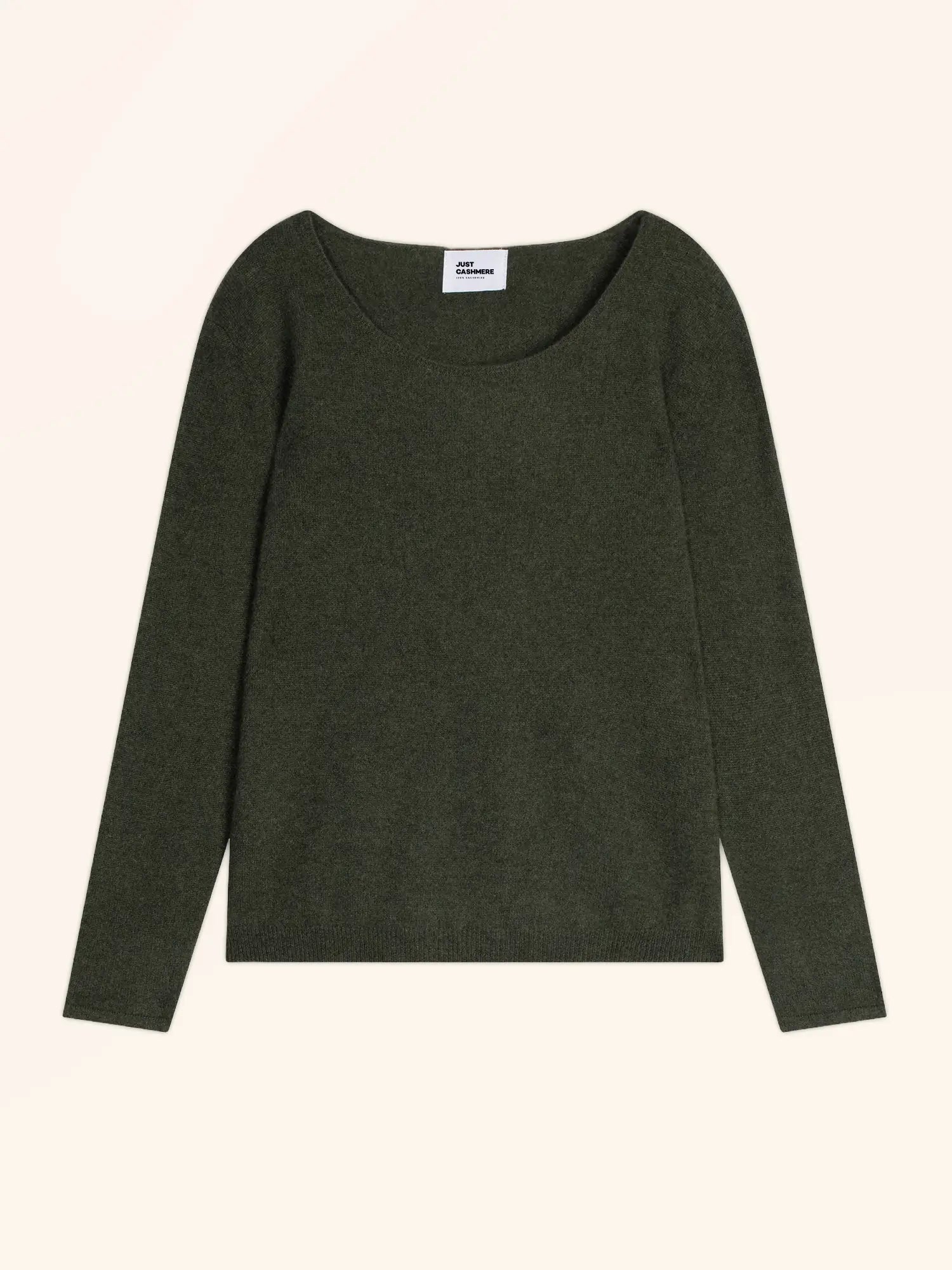FIONA pullover rundhalsausschnitt khaki meliert