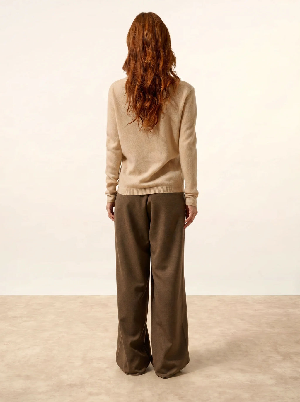 FIONA pullover rundhalsausschnitt sand