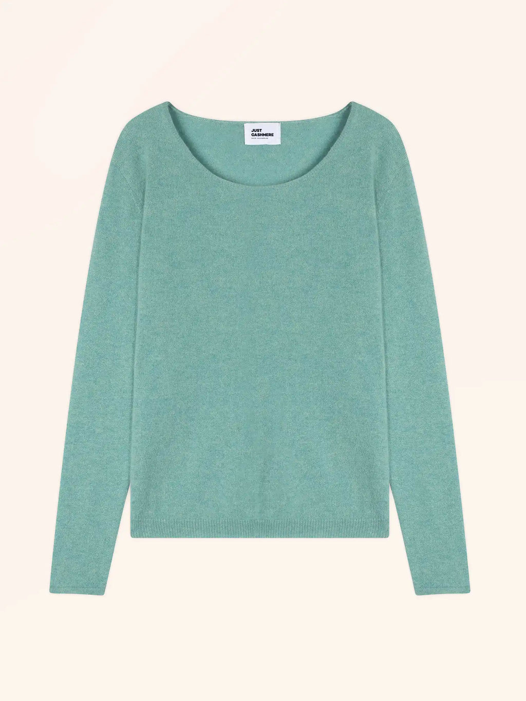 FIONA pull col rond vert chiné