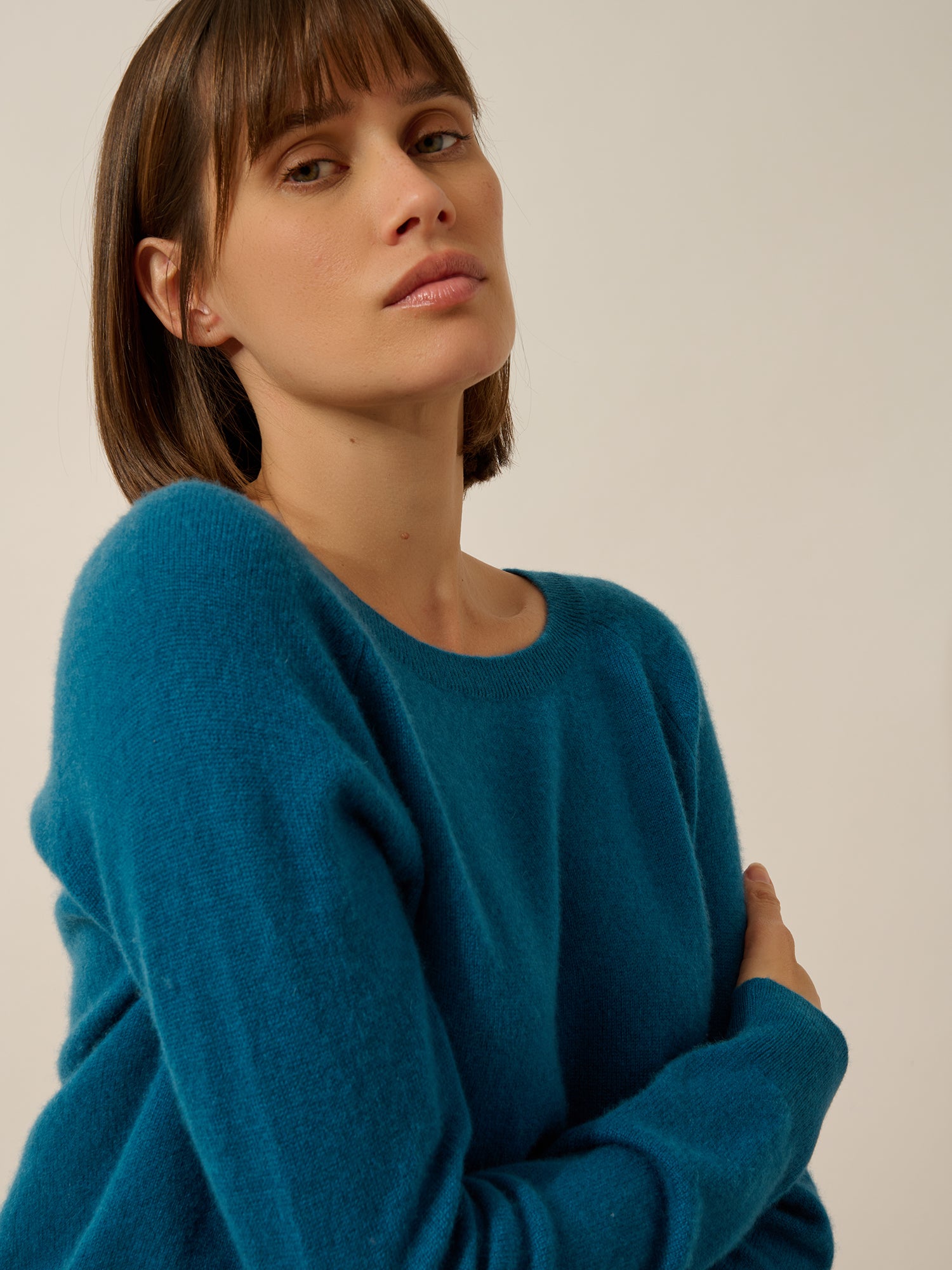 ABIGAIL pull col bateau goutte dos paon