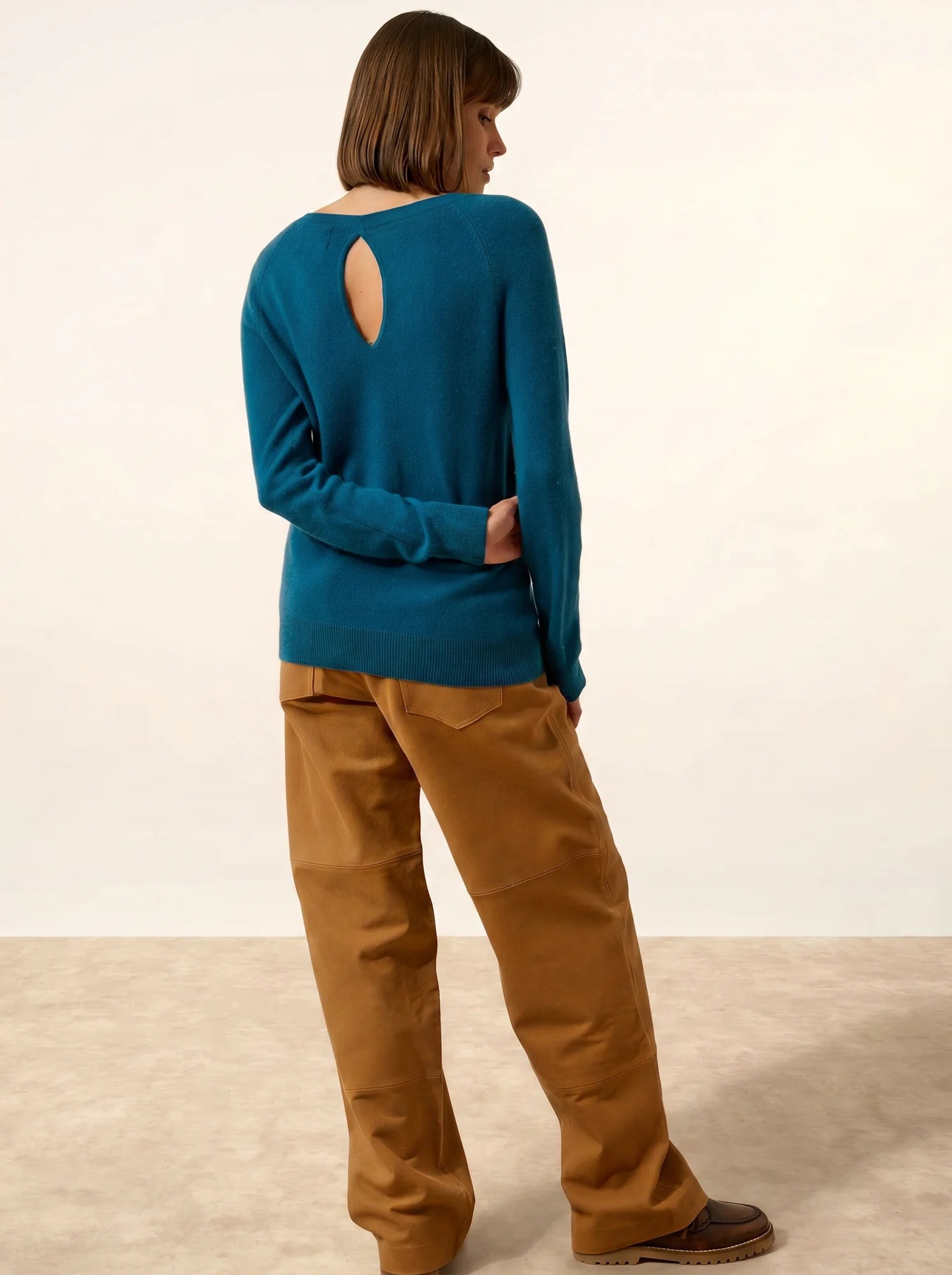 ABIGAILE pullover u-boot-ausschnitt tropfen hinten paon