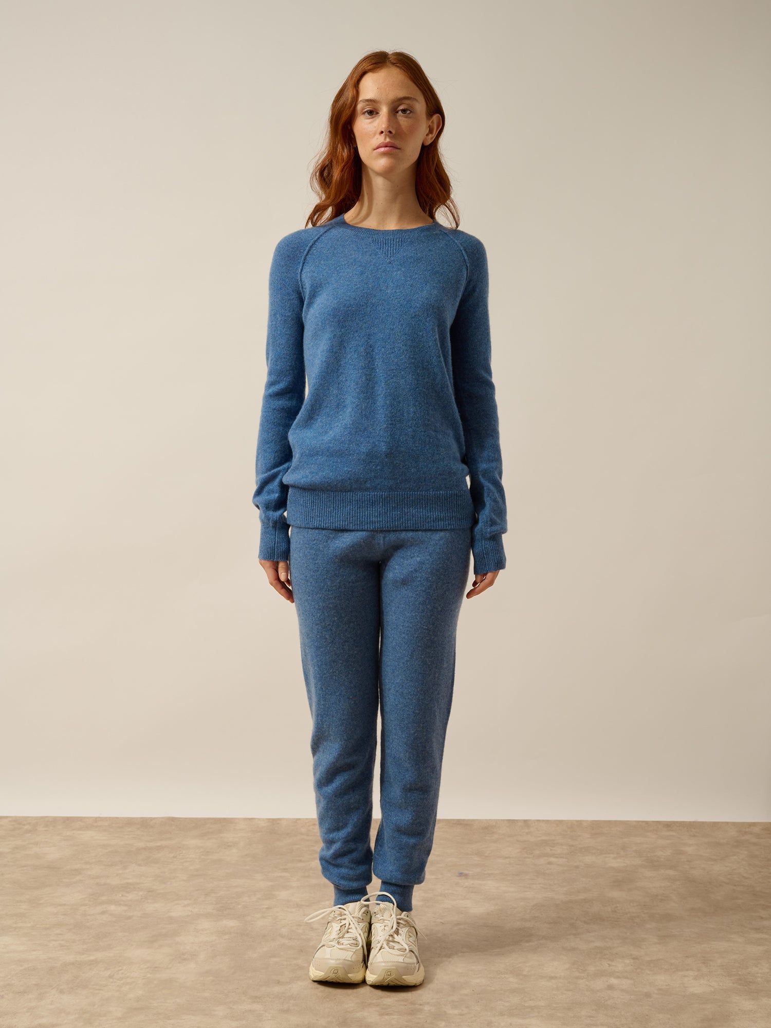 HELEN round-neck sweater denim blue