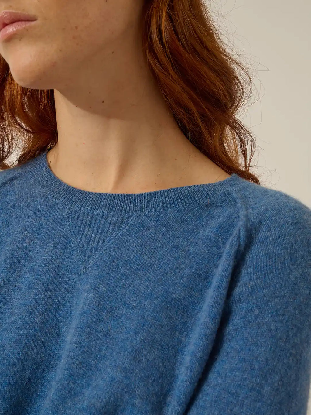 HELEN pullover rundhalsausschnitt blau denim