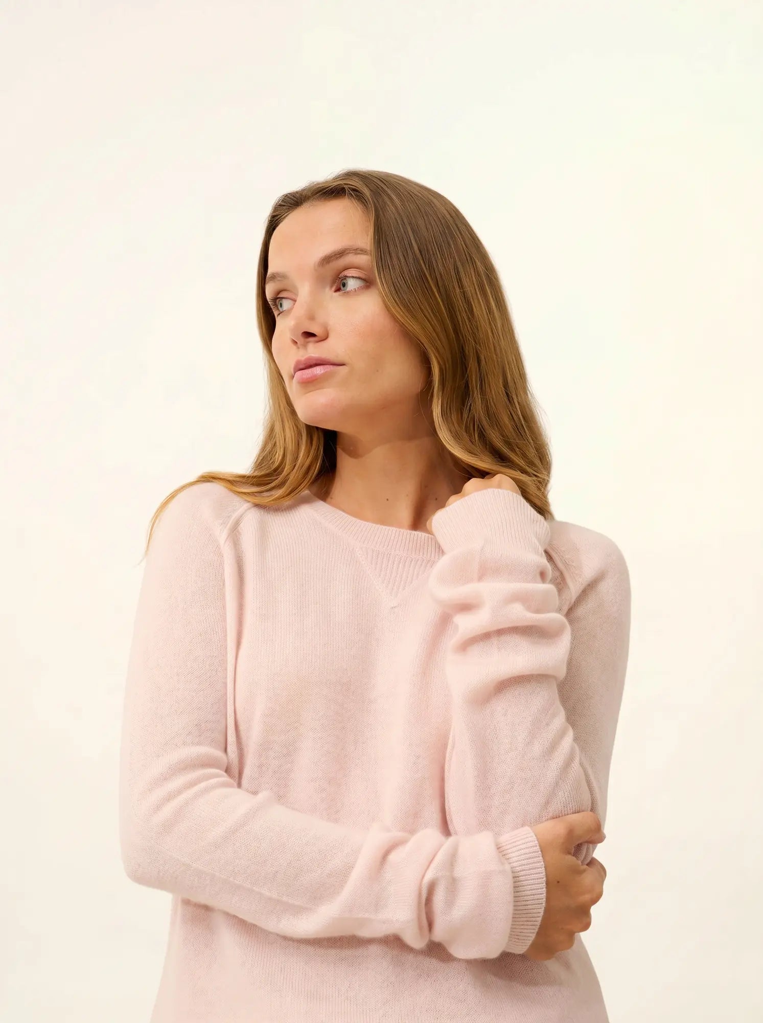 HELEN pullover rundhalsausschnitt poudre