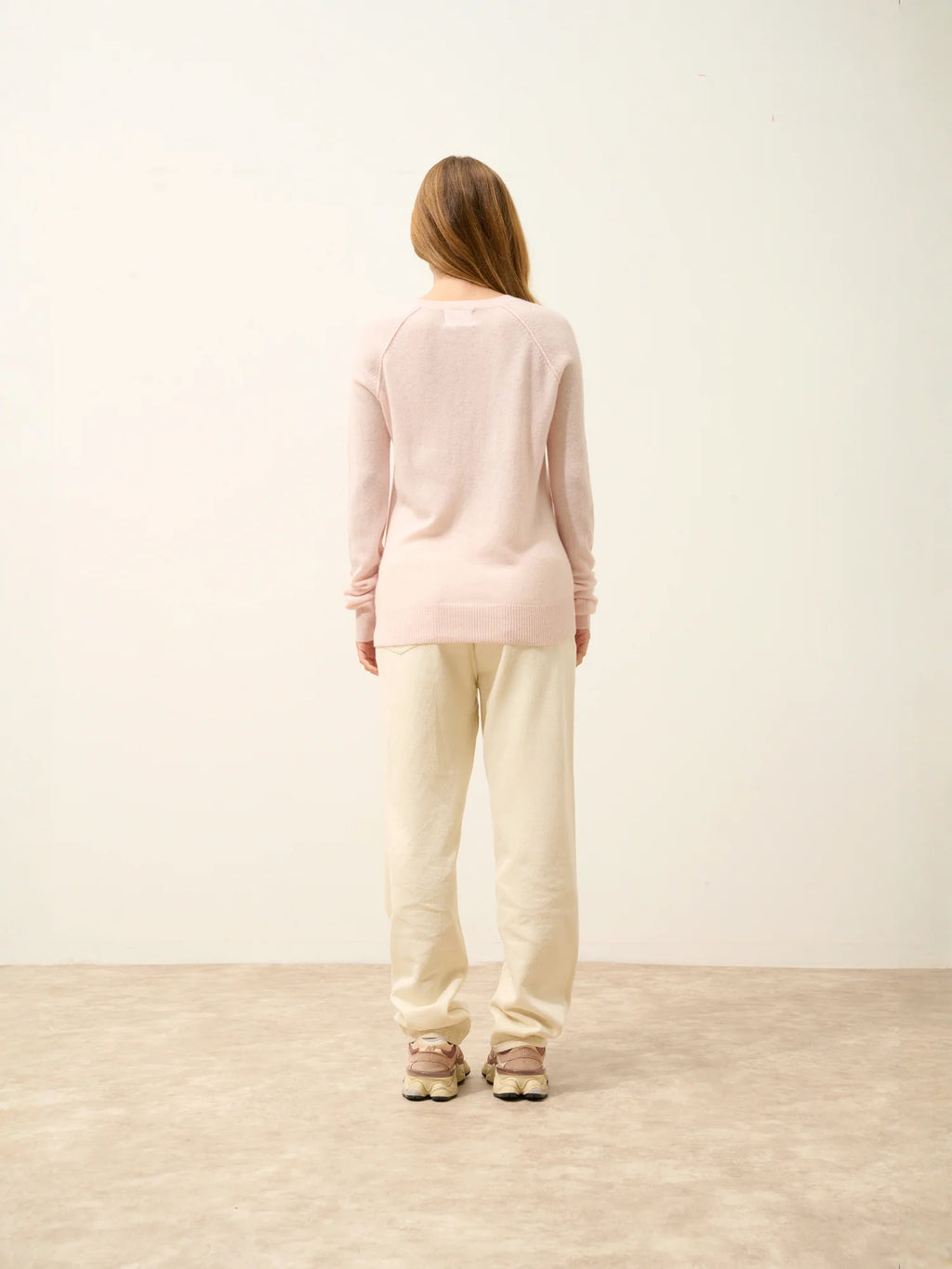 HELEN pullover rundhalsausschnitt poudre