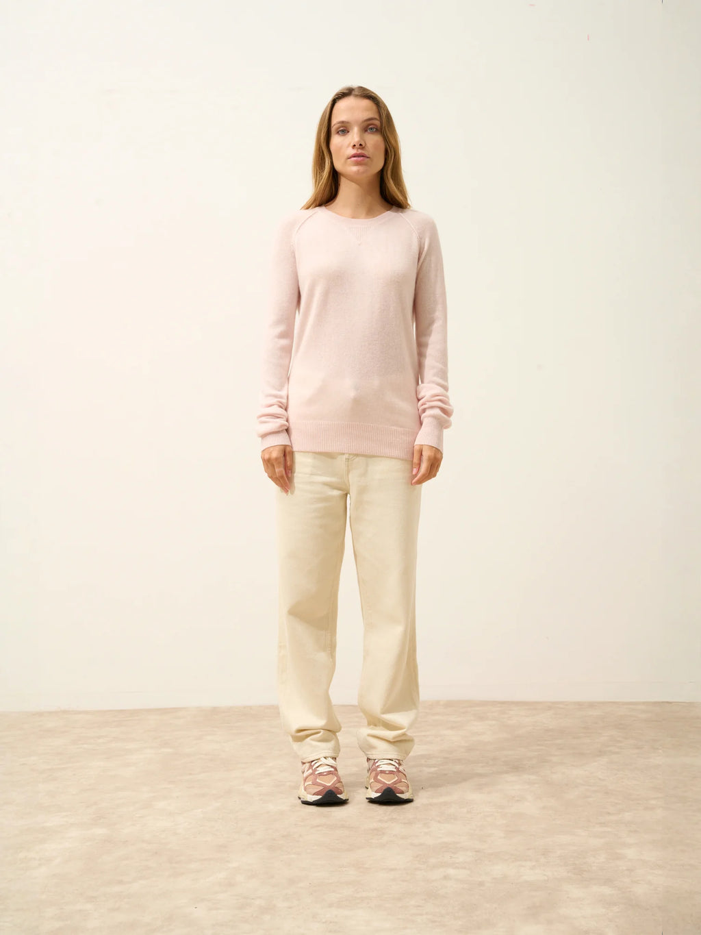 HELEN pullover rundhalsausschnitt poudre
