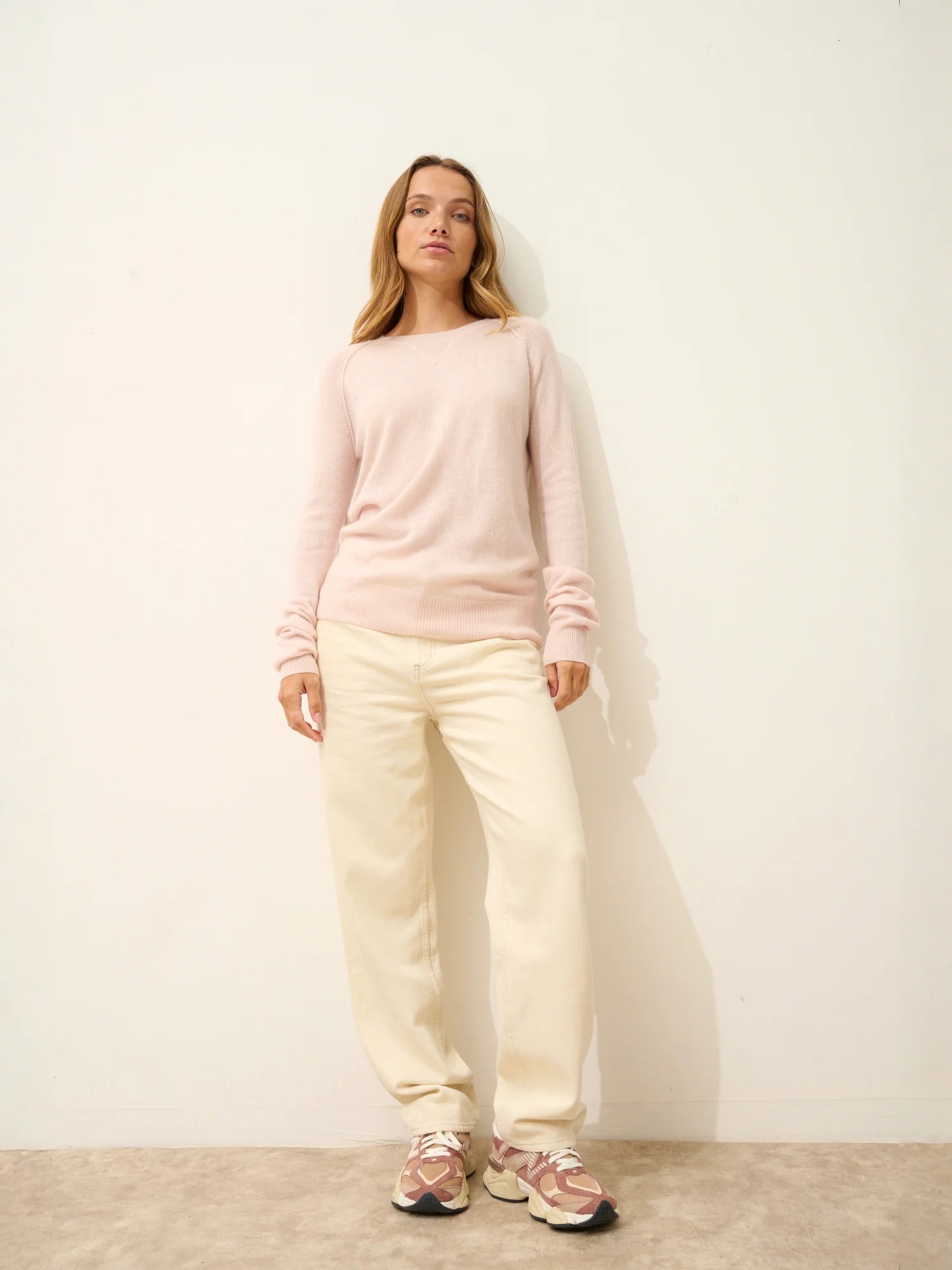 HELEN pullover rundhalsausschnitt poudre