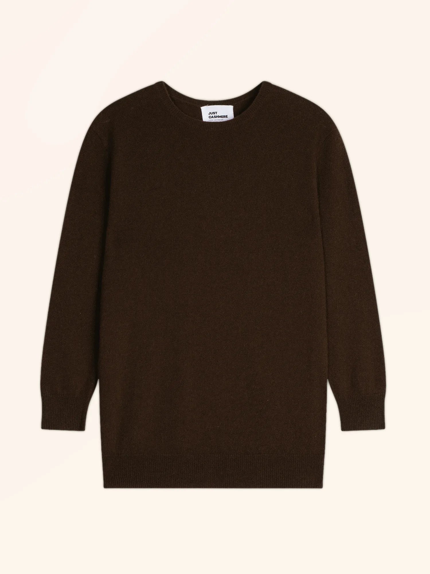 JANICE pullover rundhalsausschnitt geknöpft hinten choco