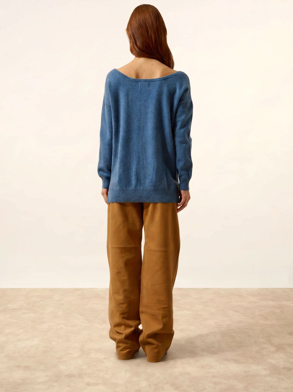 KAREN pullover u-boot-ausschnitt blau denim