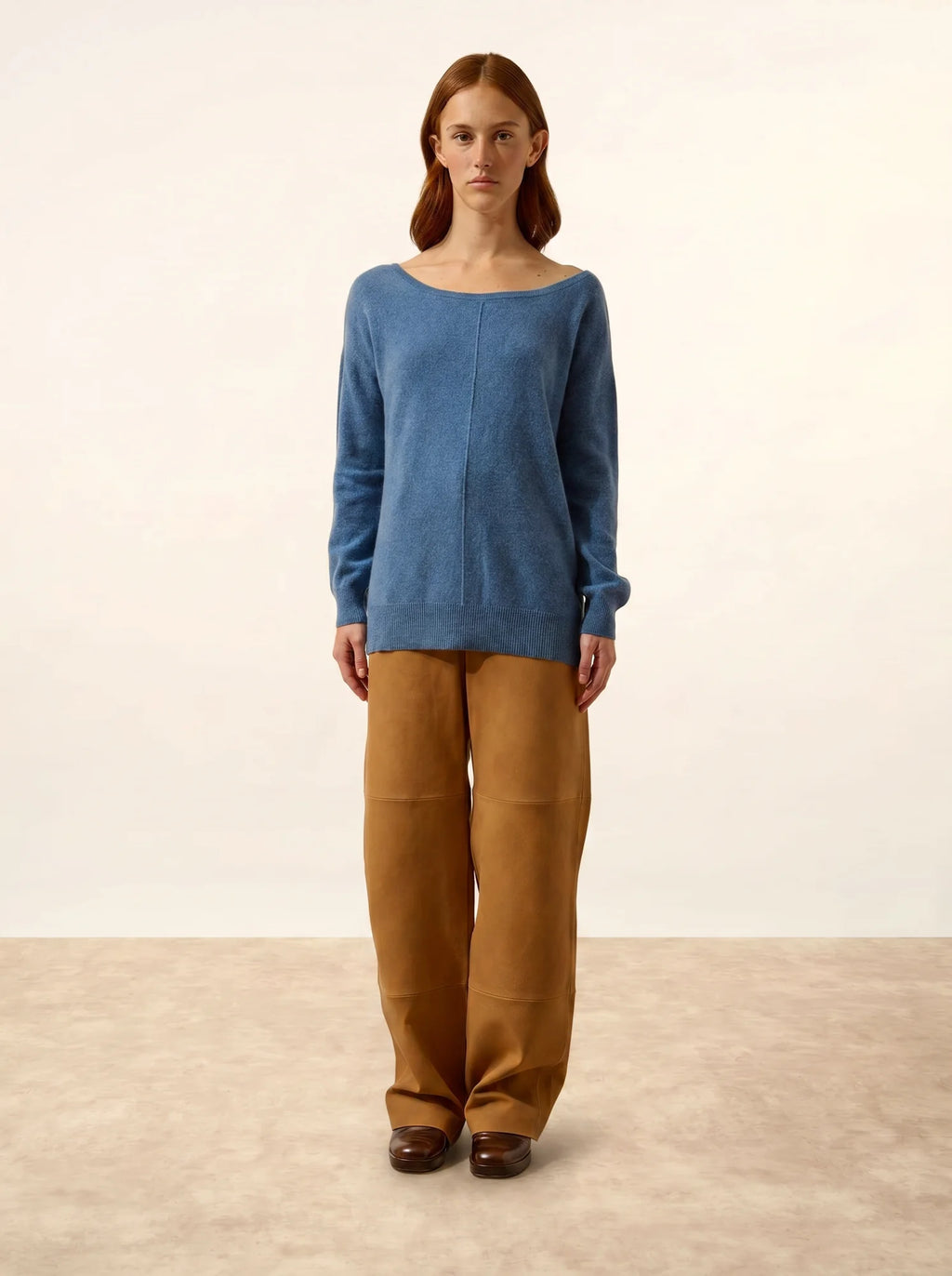 KAREN pullover u-boot-ausschnitt blau denim