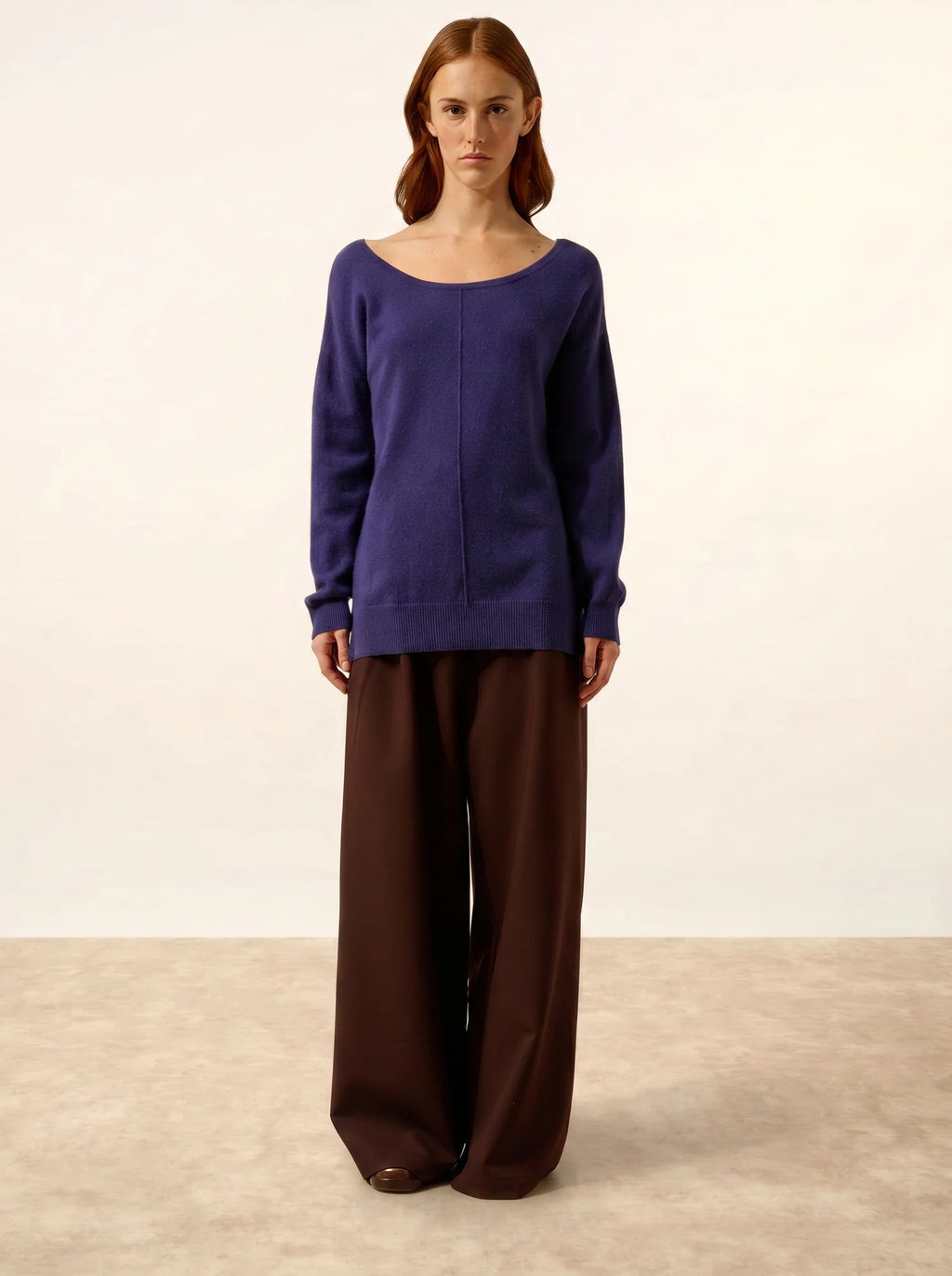KAREN pullover u-boot-ausschnitt violett