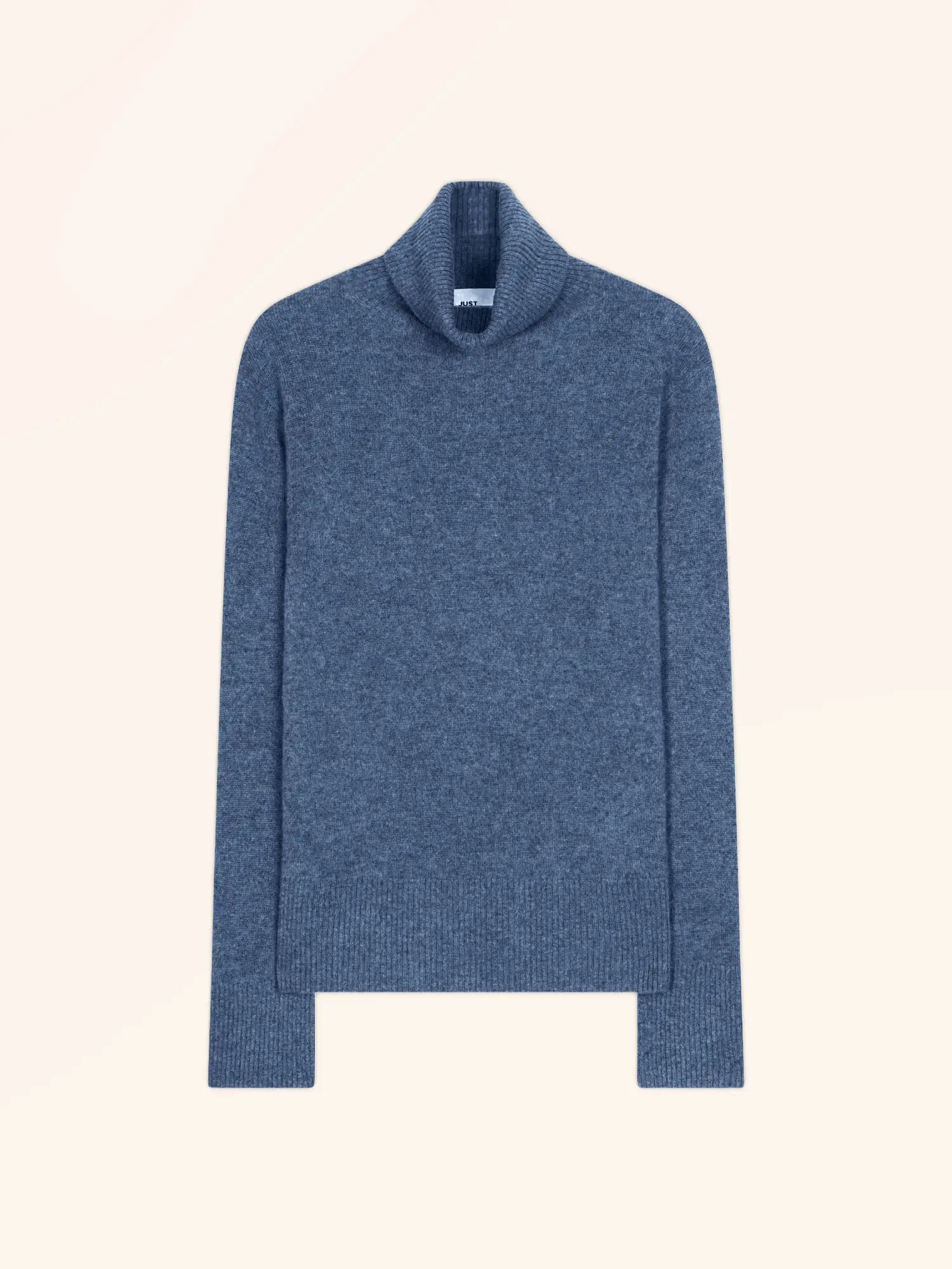 LEXIE pull col roulé bleu denim