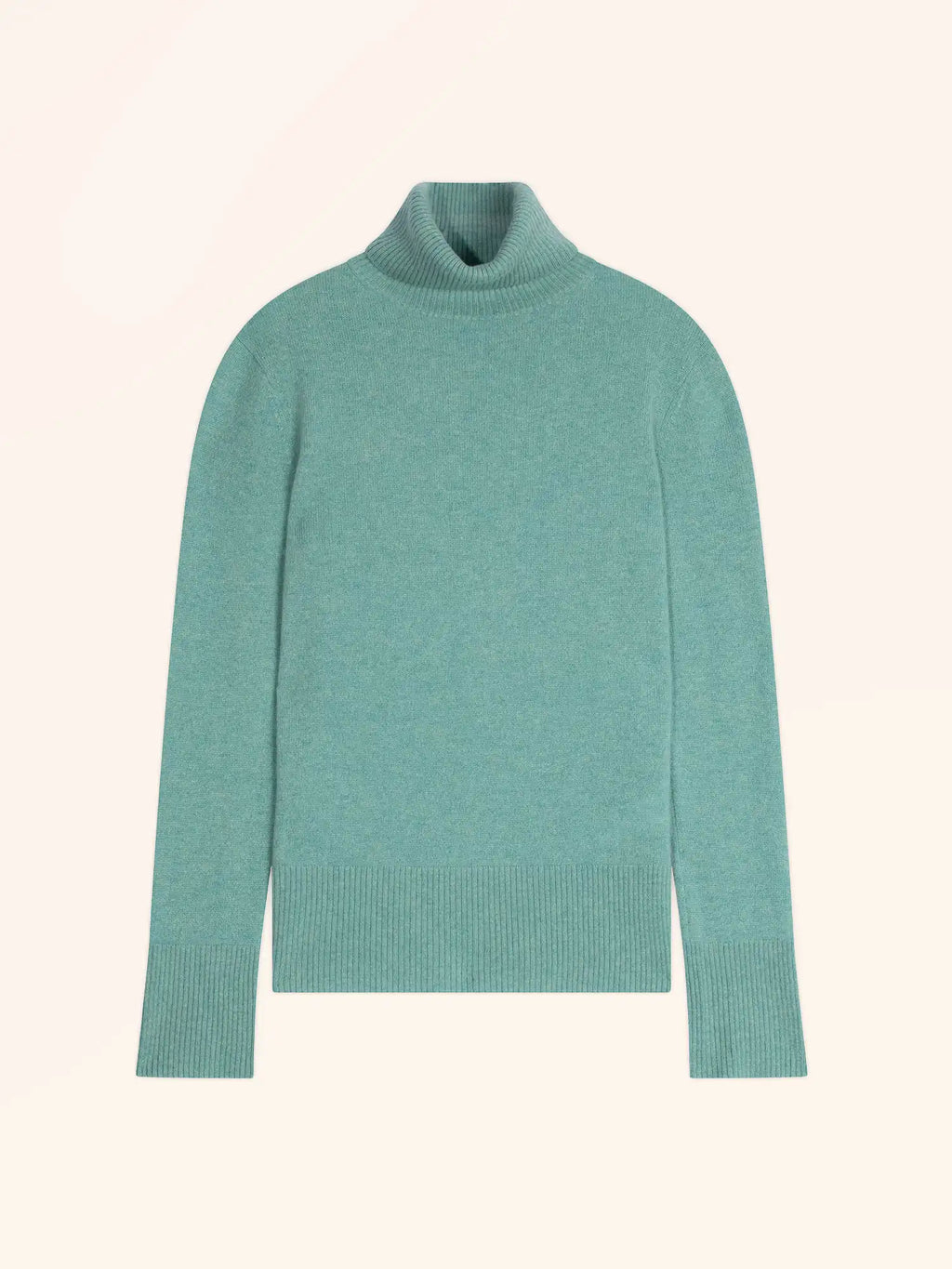 LEXIE pull col roulé vert chiné