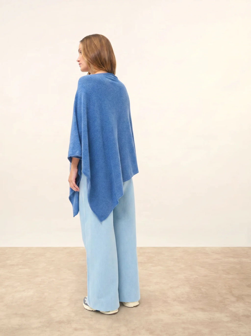 MEREDITH poncho blau denim