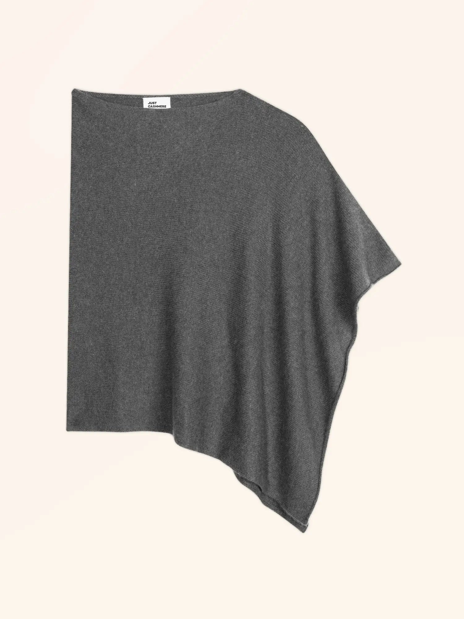 SALLY poncho 4-fädig anthrazit meliert