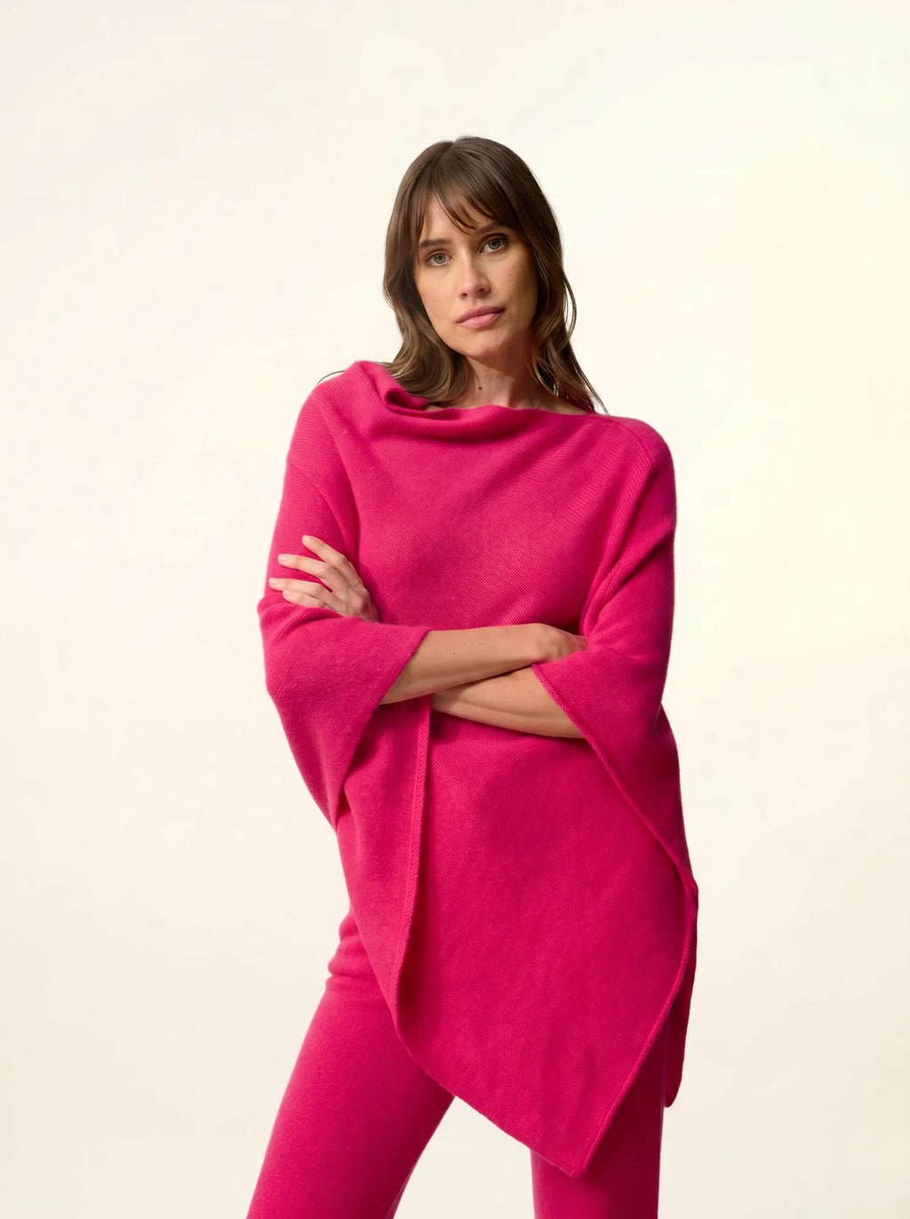 SALLY poncho 4-fädig fuchsia
