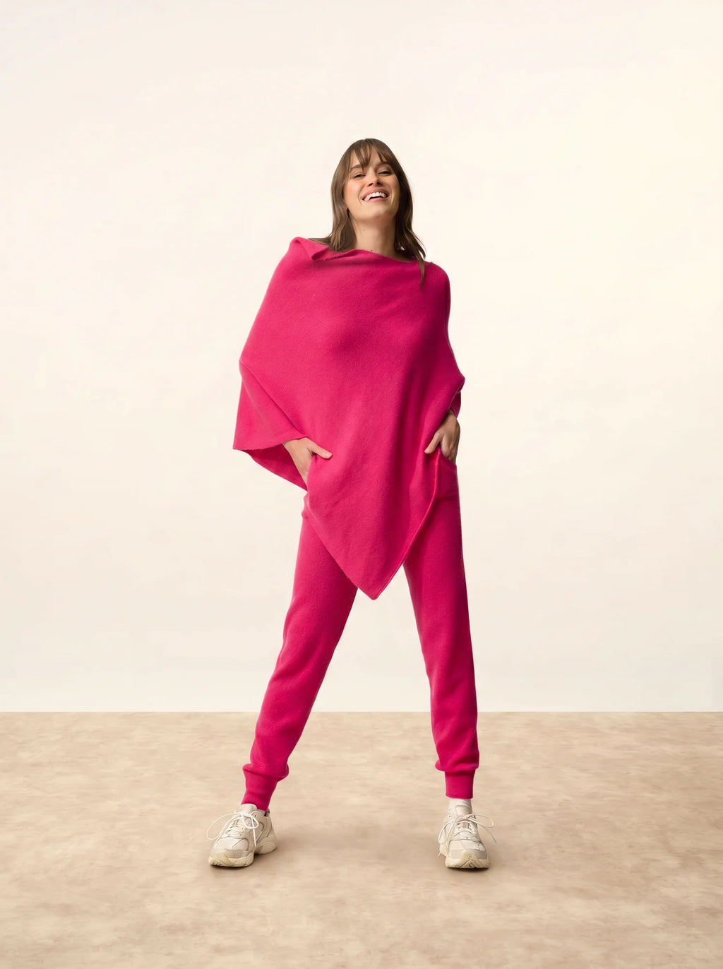 SALLY poncho 4-fädig fuchsia