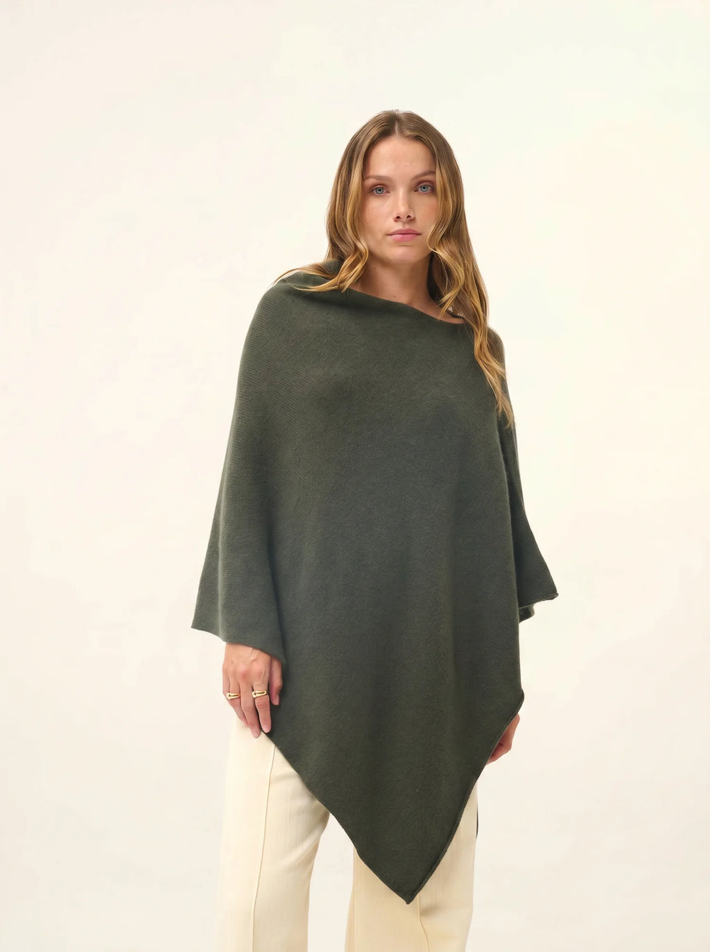 SALLY poncho 4 fils kaki