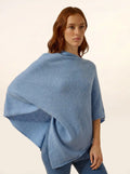 SALLY poncho 4-fädig himmelblau