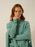 SALLY poncho 4-fädig grün meliert