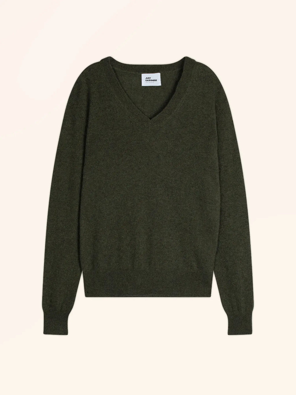 NORA pullover v-ausschnitt khaki meliert