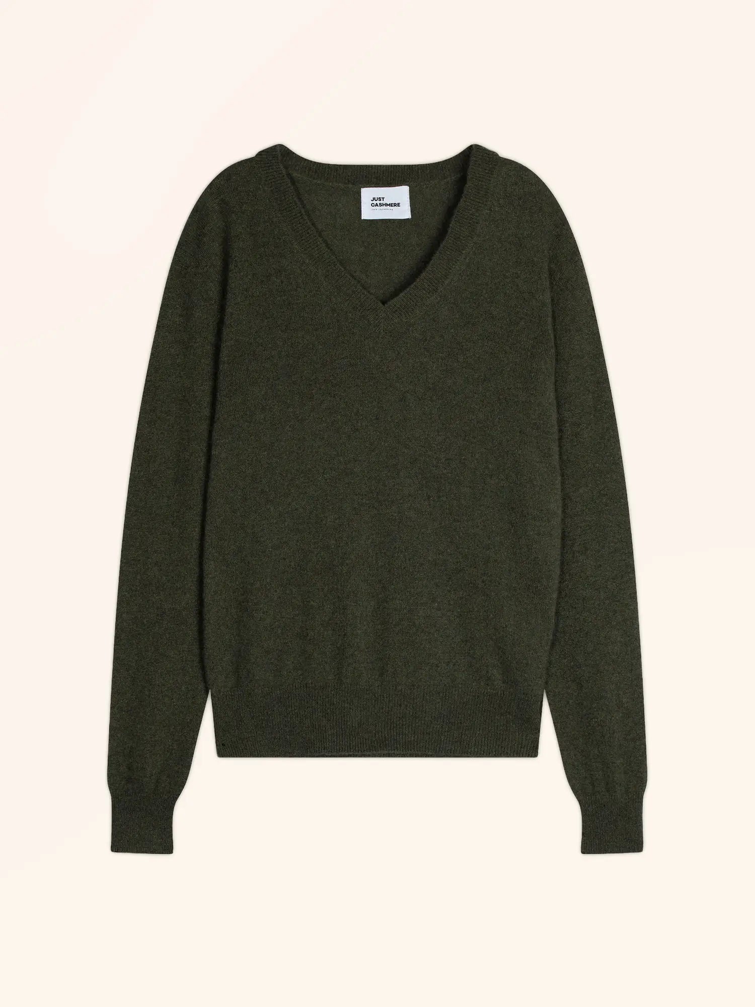 NORA pullover v-ausschnitt khaki meliert
