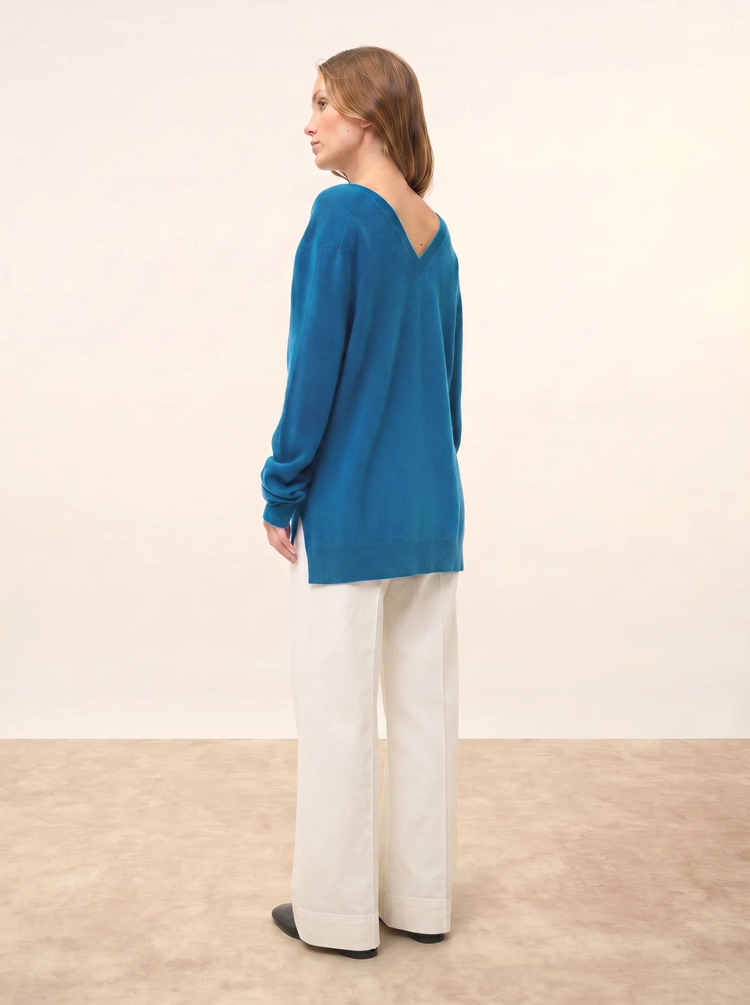 OPAL pullover v-ausschnitt vorne und hinten paon