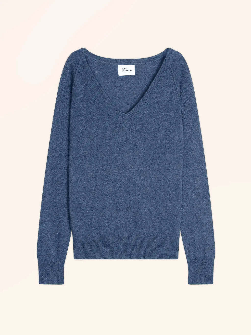 PHOEBE pull col V bleu denim