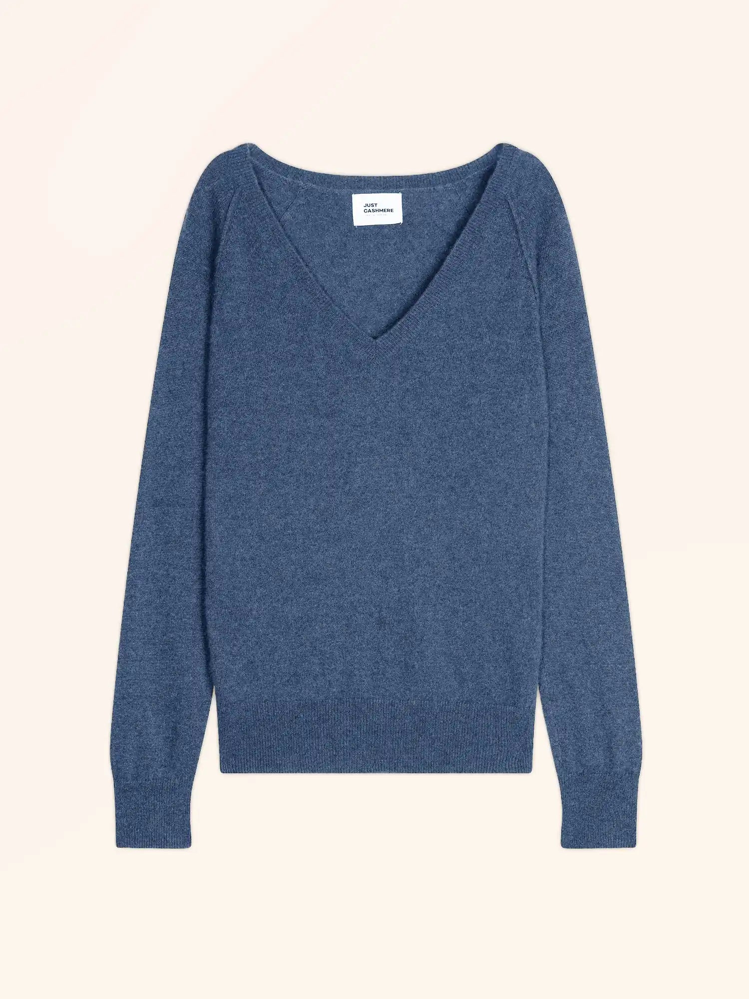 PHOEBE pull col V bleu denim