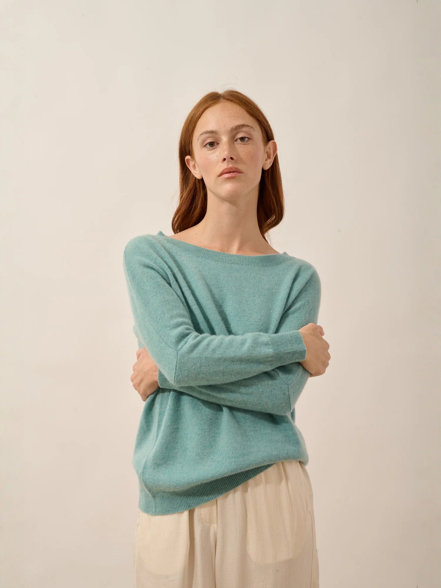 REBECCA pullover chauve souris grün meliert