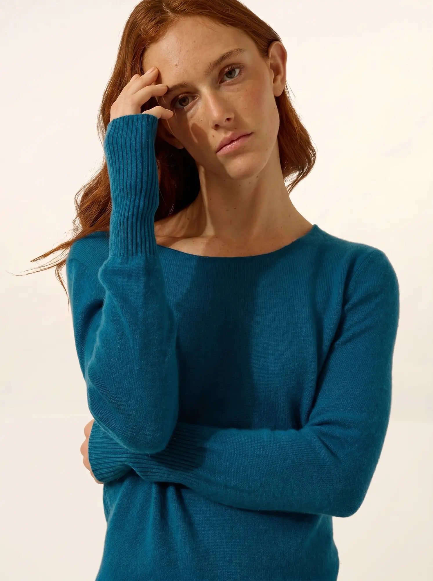 SUSAN kleid rundhalsausschnitt paon