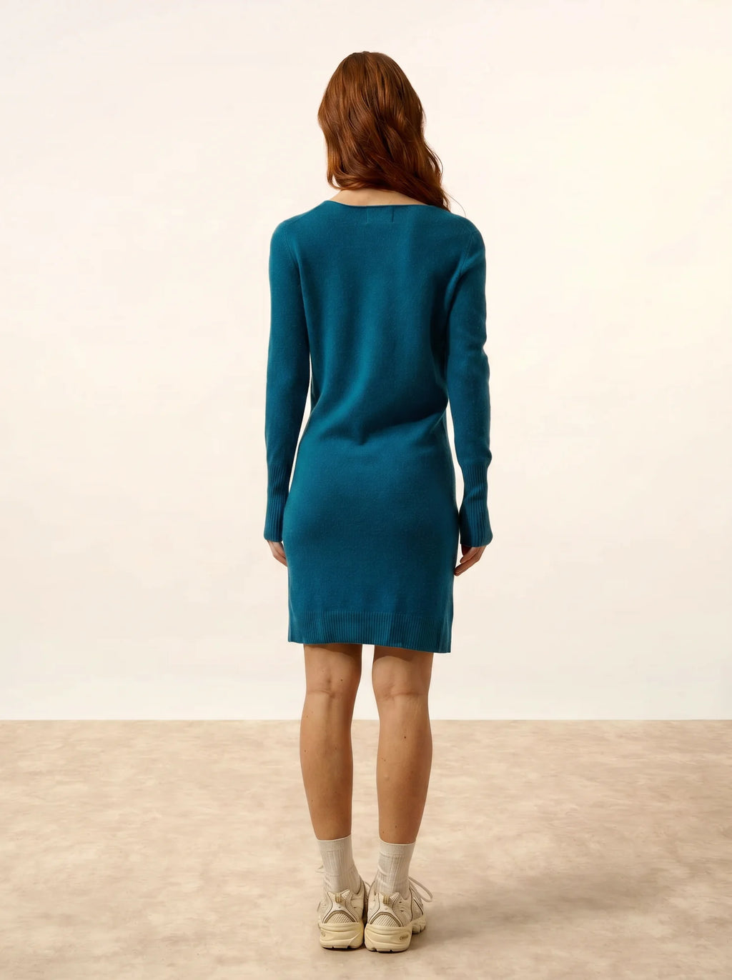 SUSAN kleid rundhalsausschnitt paon