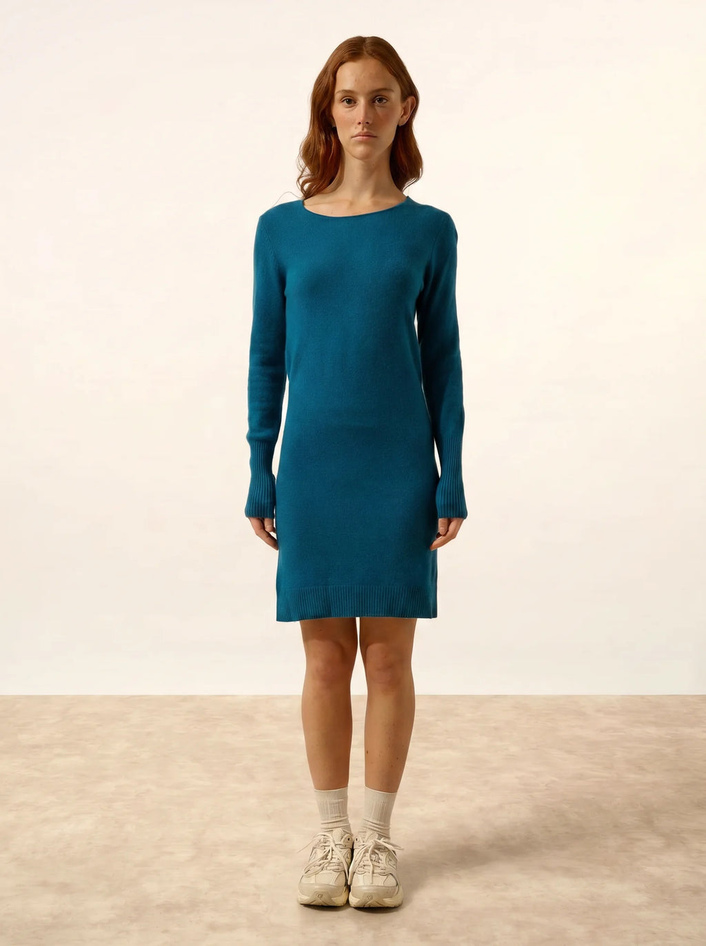 SUSAN kleid rundhalsausschnitt paon