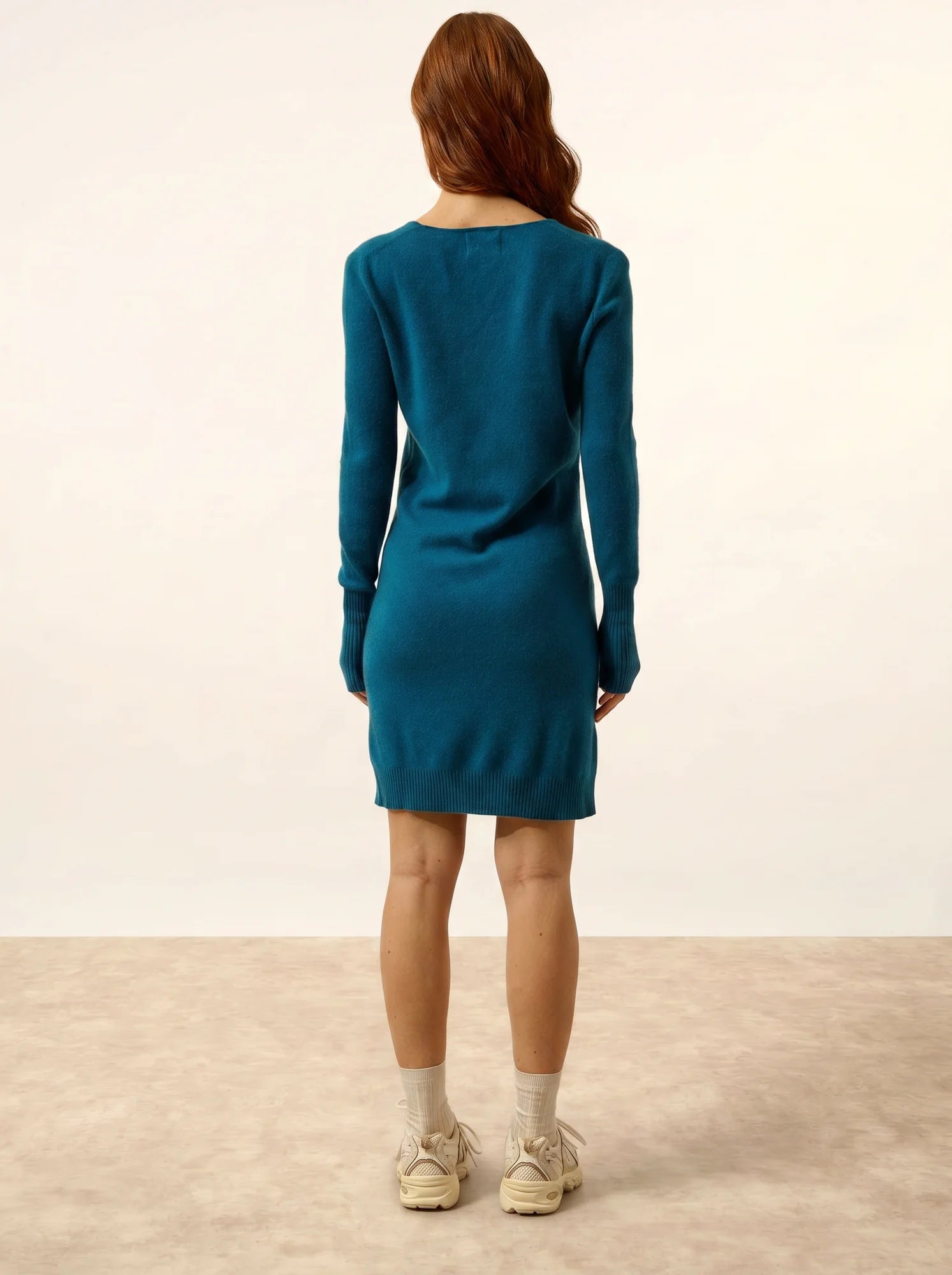 TRACY kleid v-ausschnitt paon