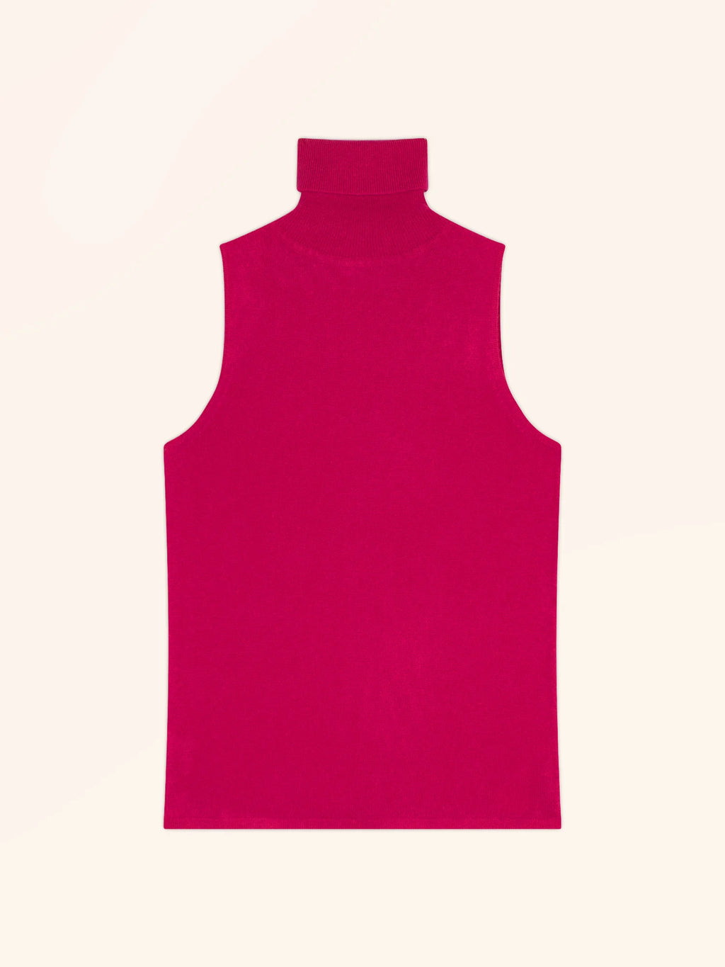 VIOLET pullover rollkragen ärmellos fuchsia