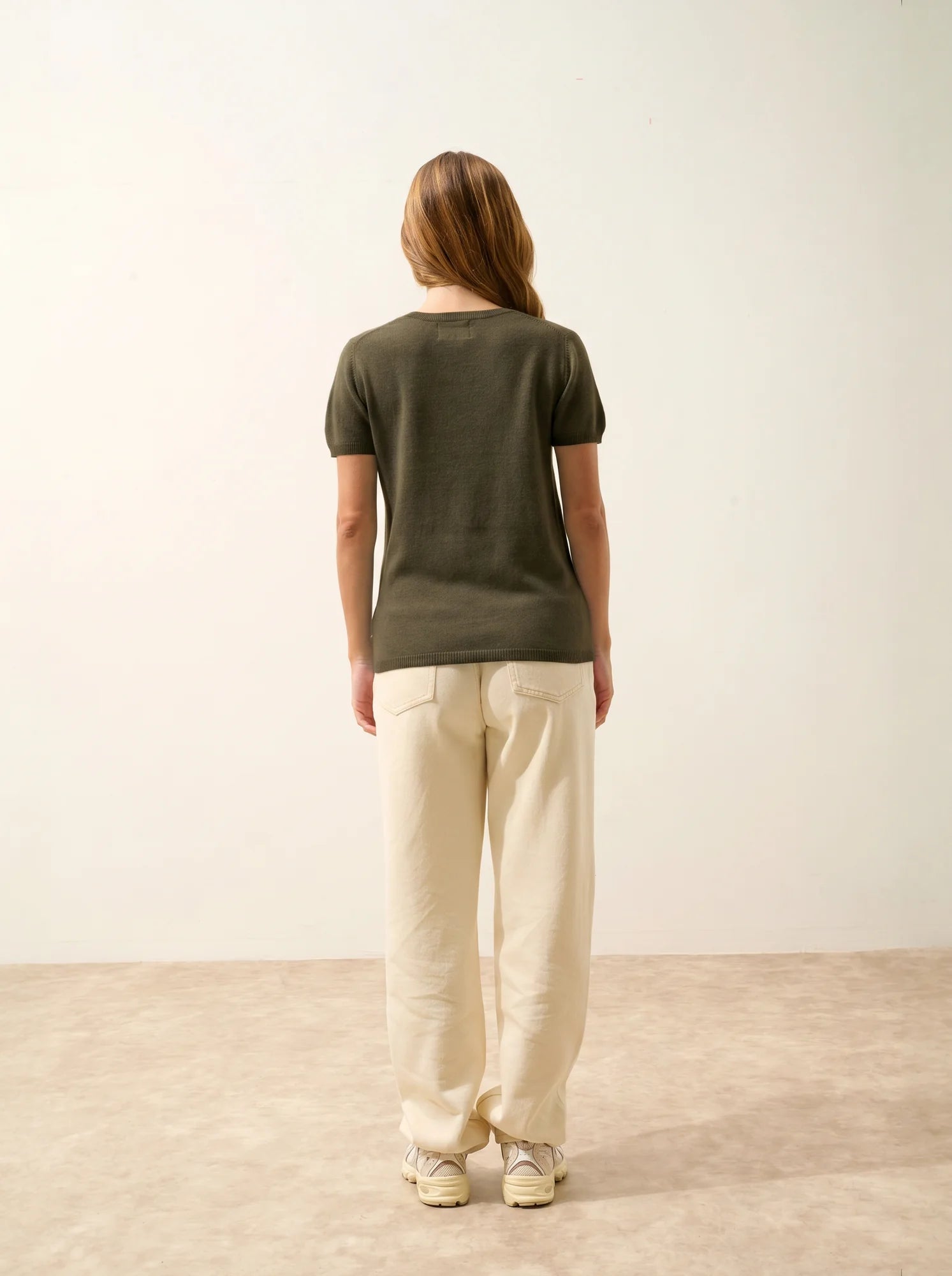 GLAMIS t-shirt v-ausschnitt khaki