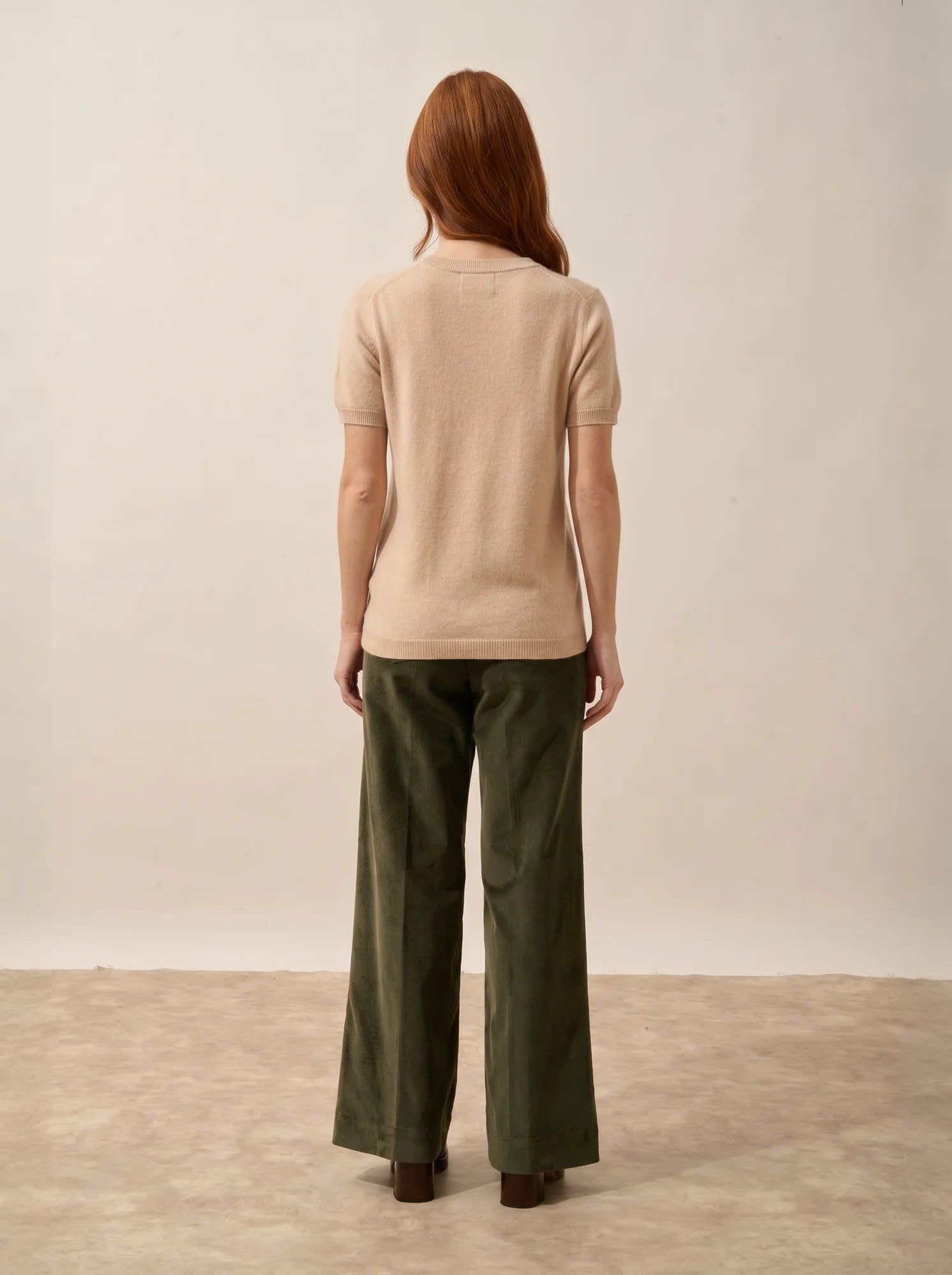 GLAMIS t-shirt v-ausschnitt sand