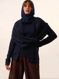 HUTTON Neck Warmer 4 Ply Heather Ocean