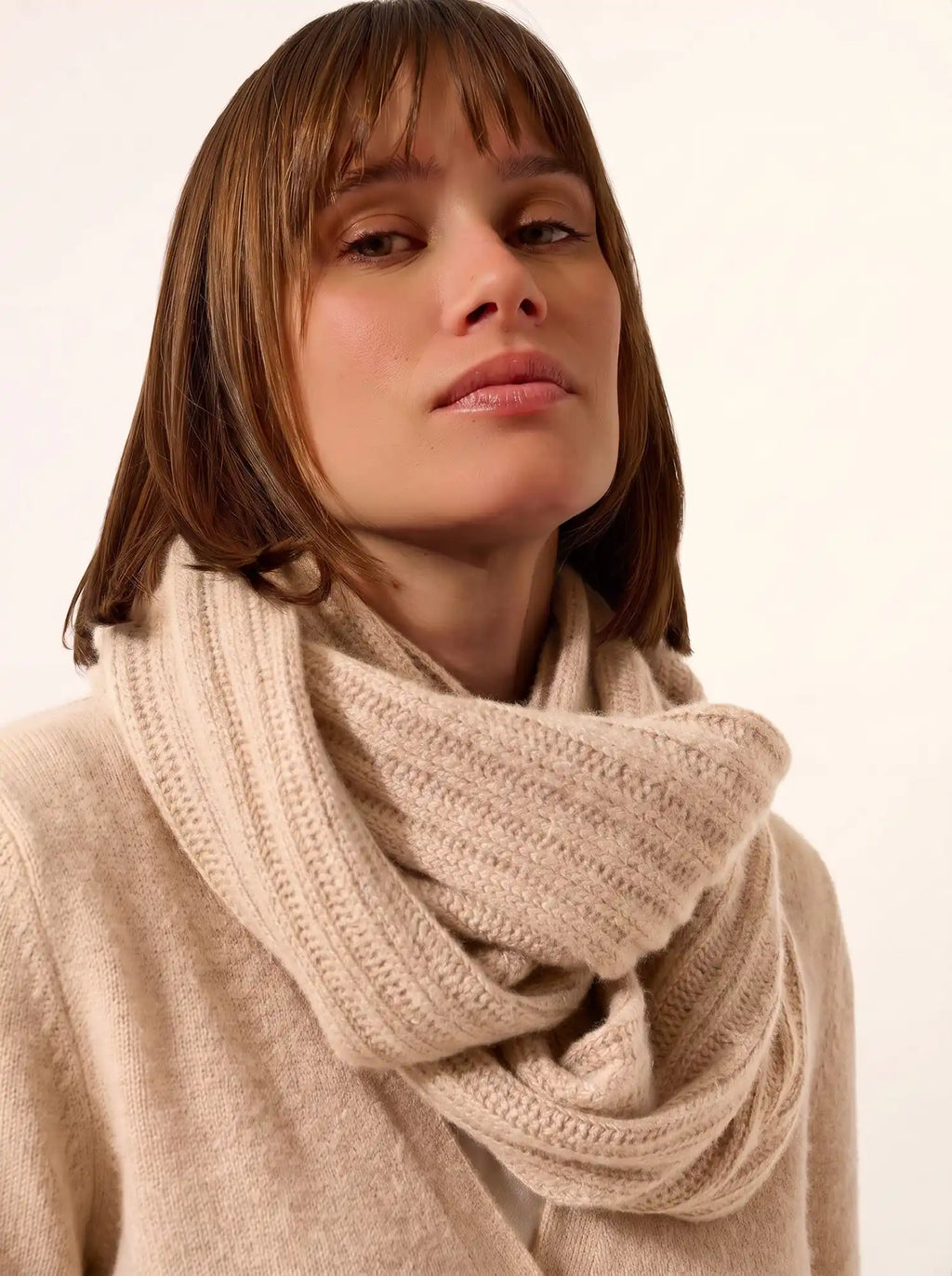HUTTON Neck Warmer 4 Ply Sand