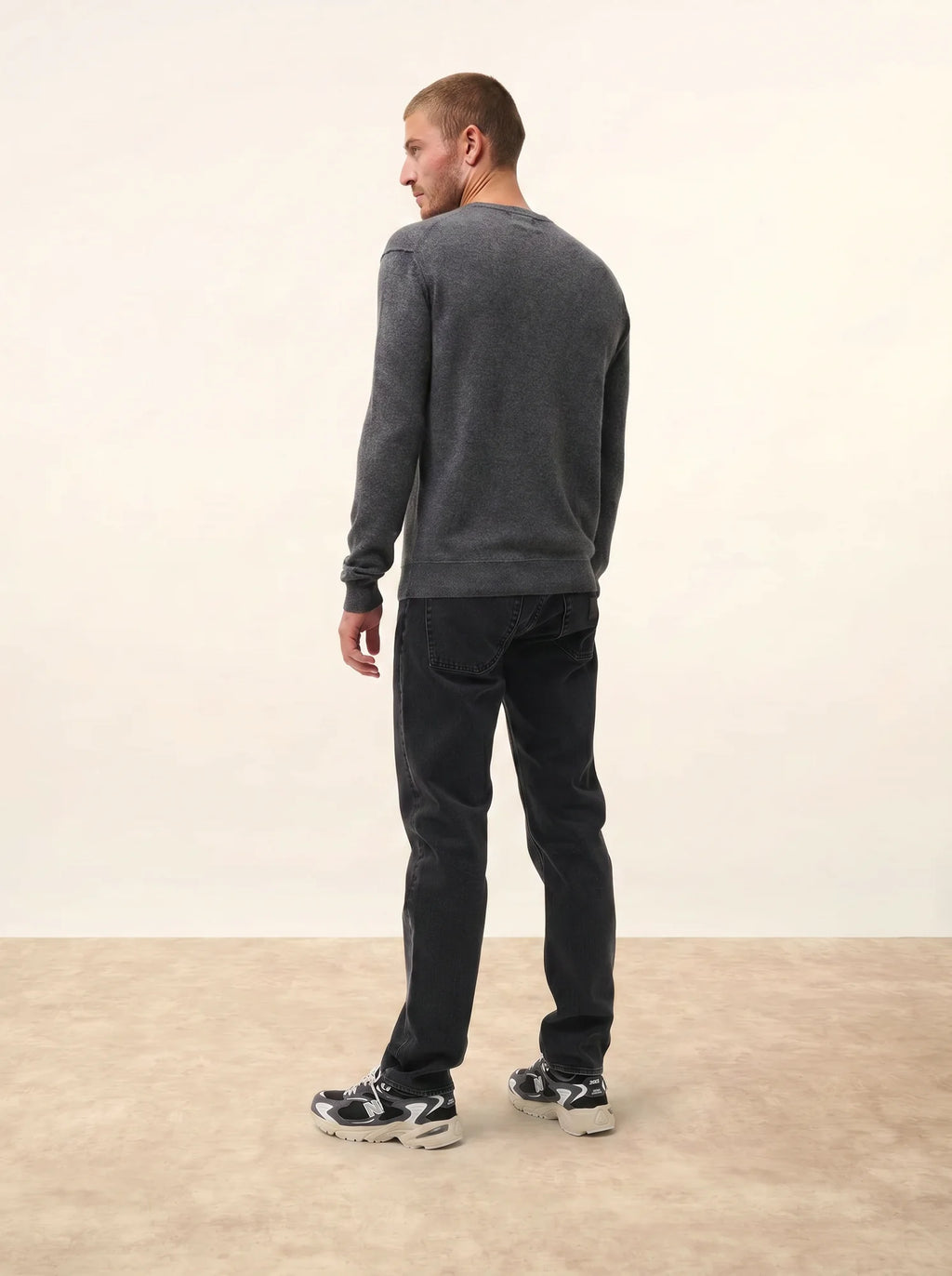 TOM pull col V anthracite chiné