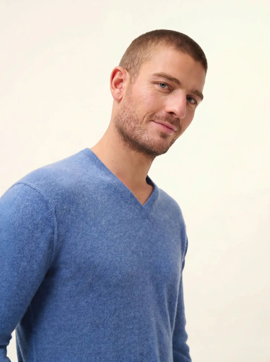 TOM pullover v-ausschnitt blau denim