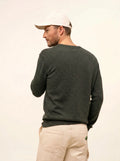TOM pullover v-ausschnitt khaki meliert