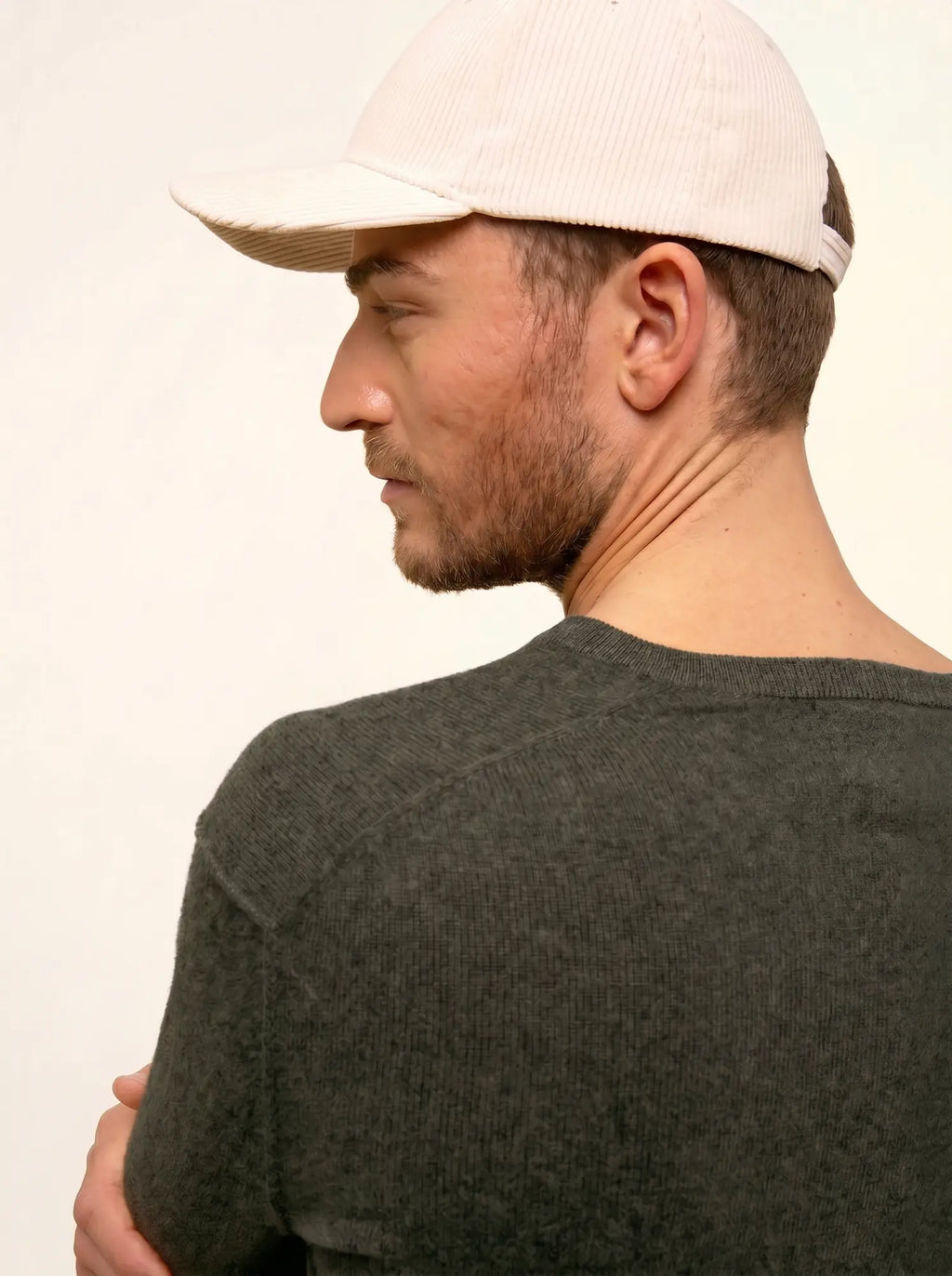 TOM pullover v-ausschnitt khaki meliert