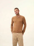 TOM pullover v-ausschnitt noisette