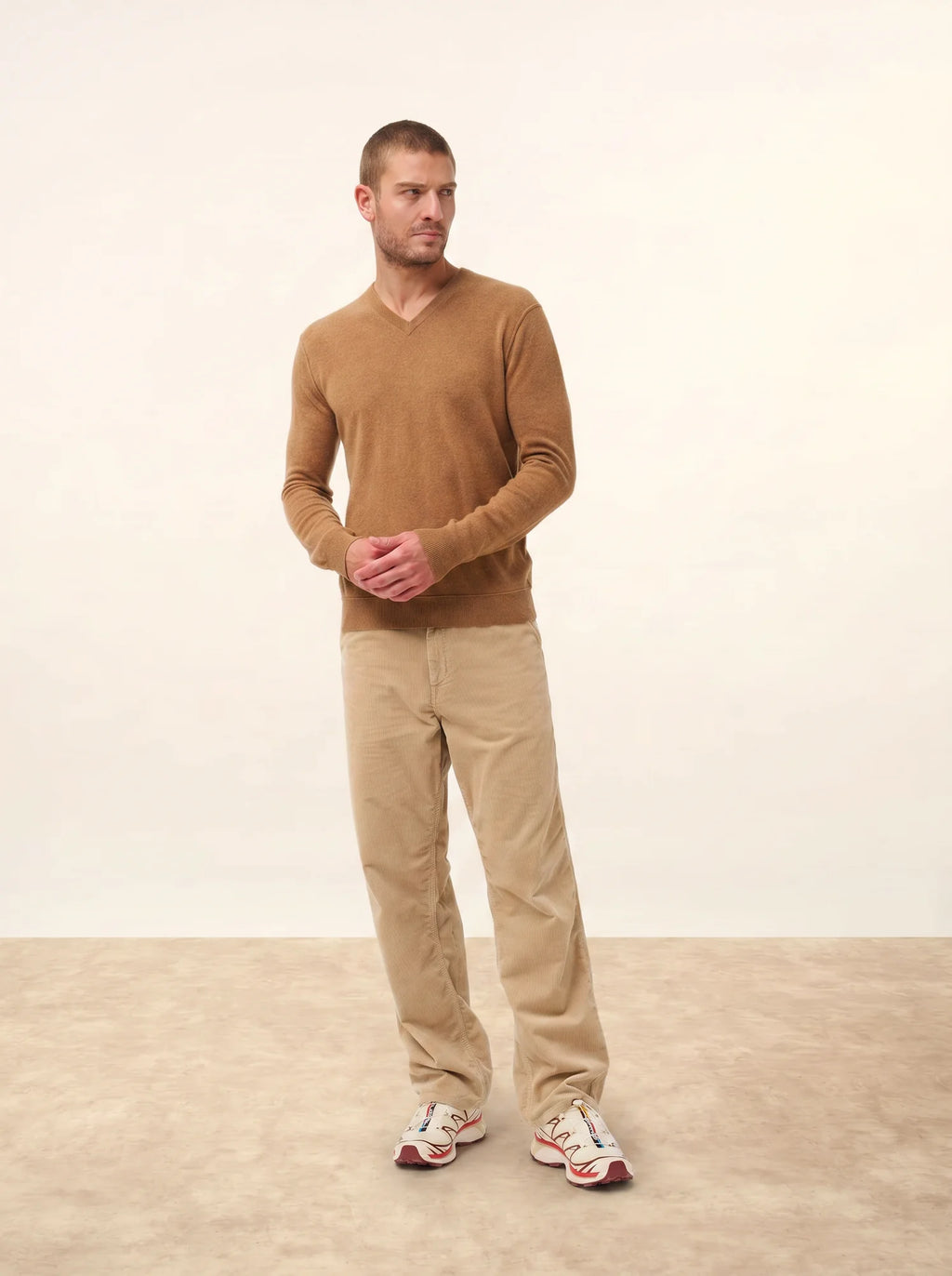TOM pullover v-ausschnitt noisette
