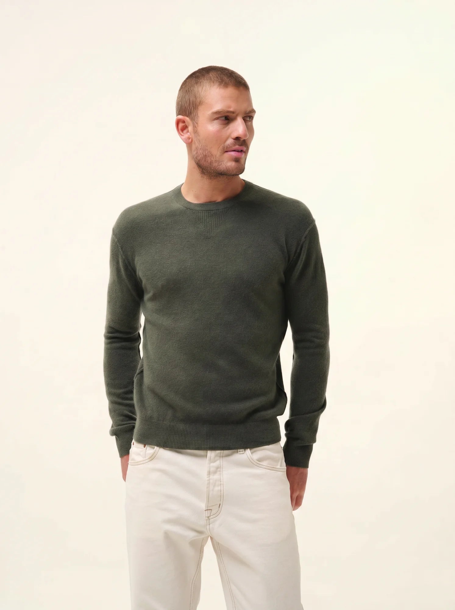NOE pull col rond kaki