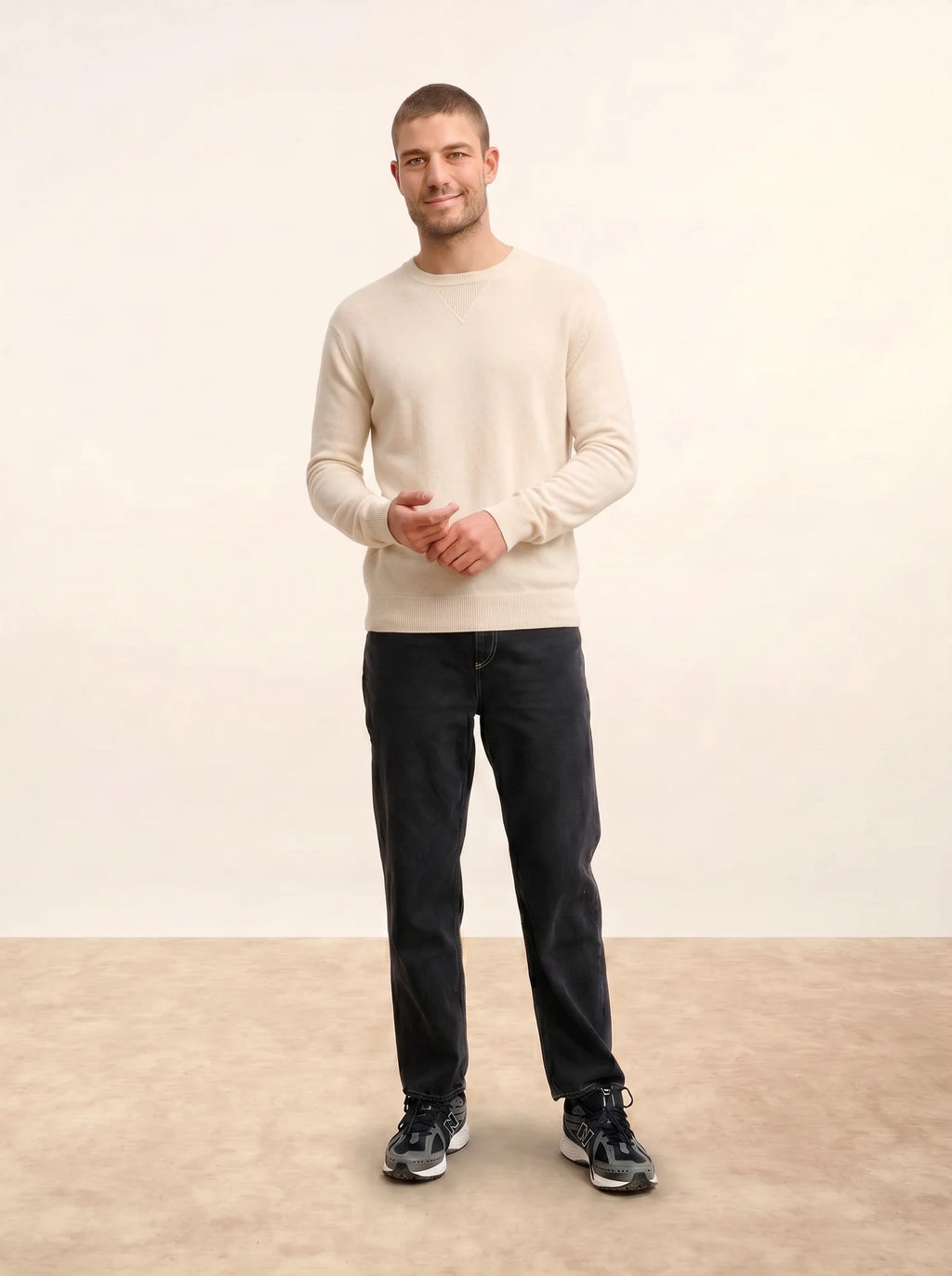 NOE pullover rundhalsausschnitt schnee