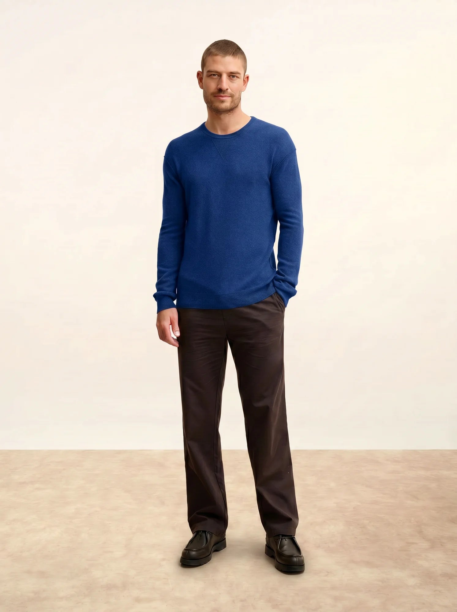 NOE pullover rundhalsausschnitt ultramarin