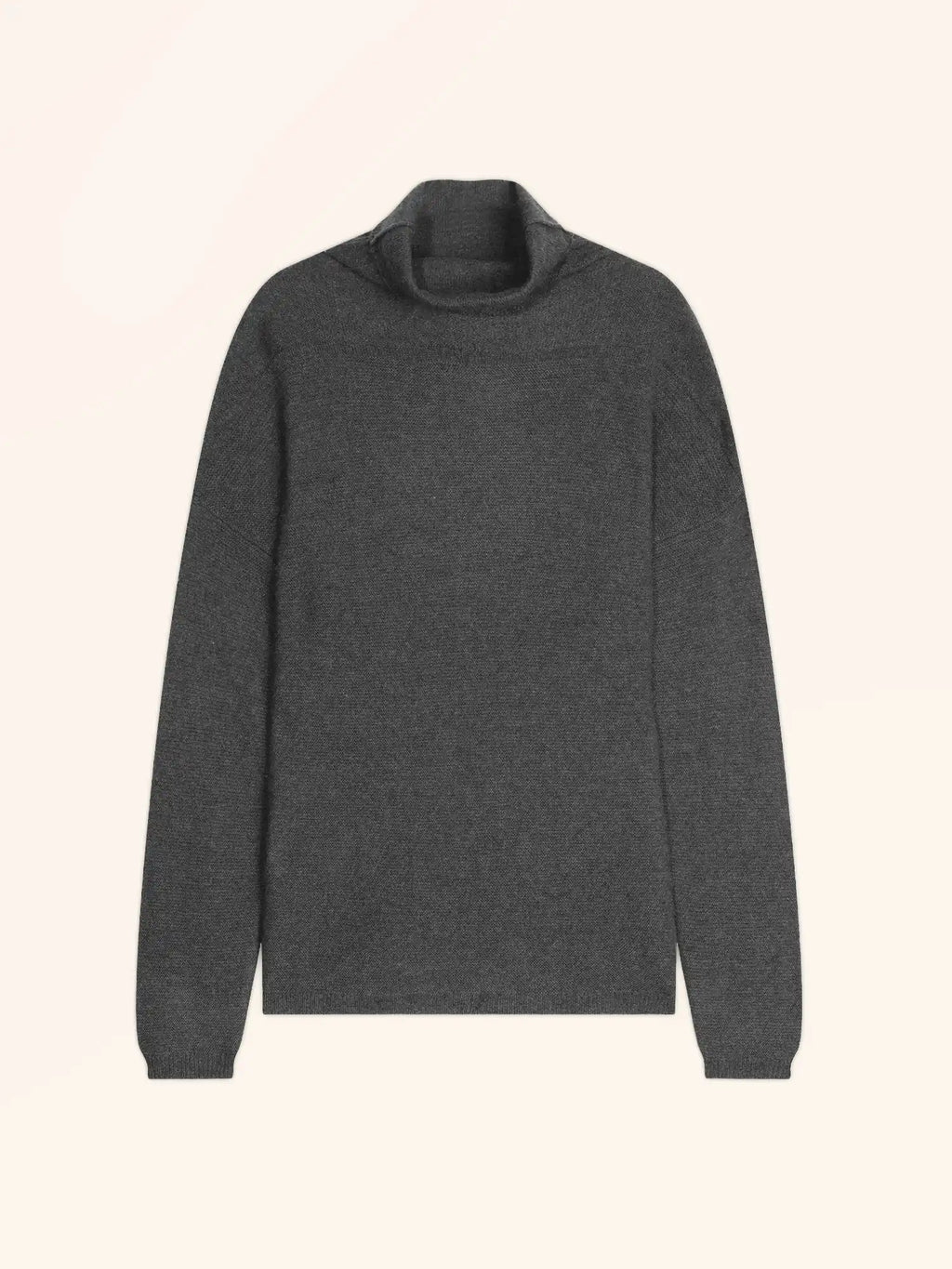 BLANTYRE pull col roulé anthracite chiné